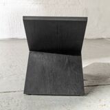 Black oak side table 'LC01' by Lena Coupez, Belgium, 2024