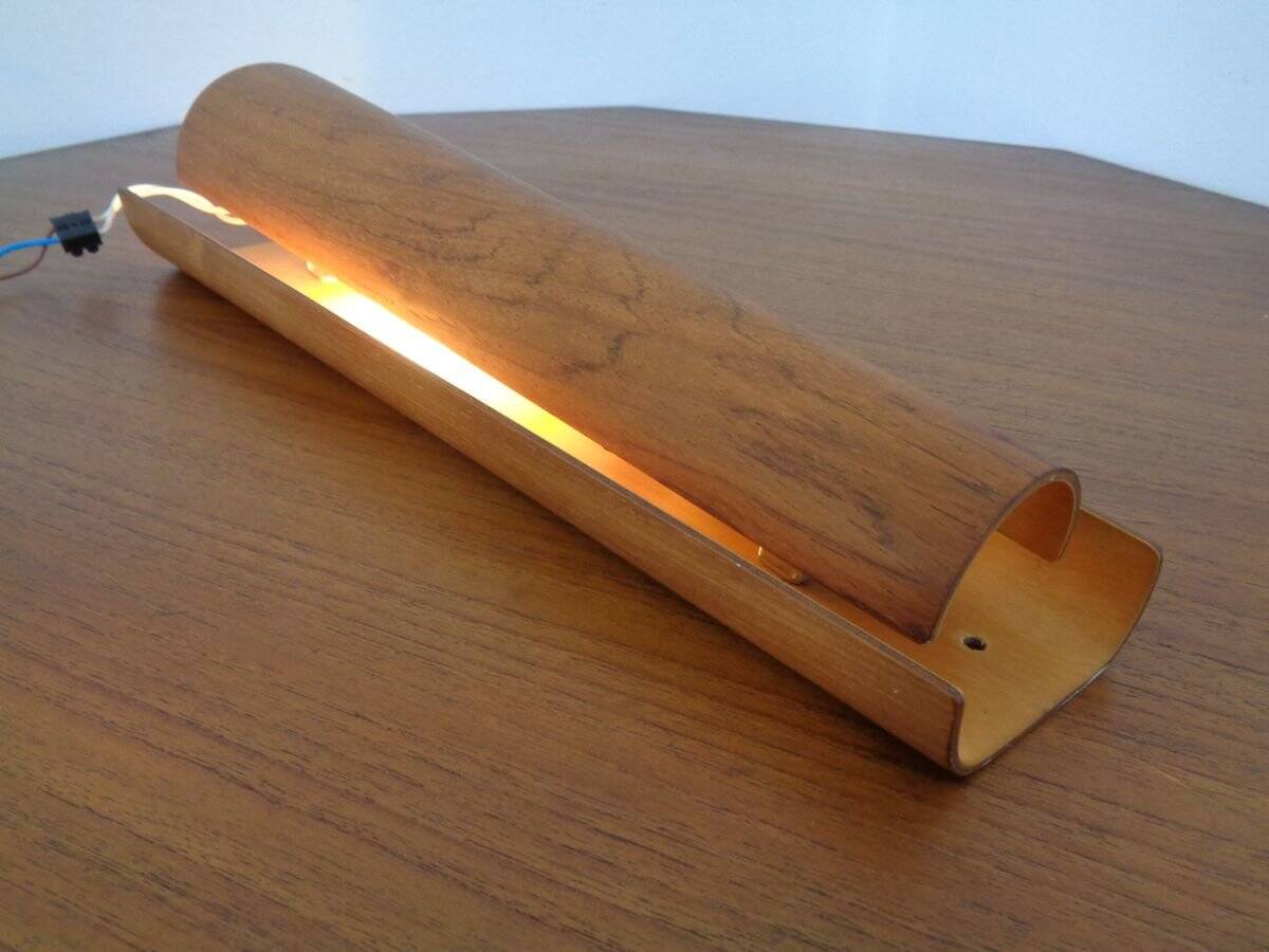 Danish Teak Wall Lamp, 1950s