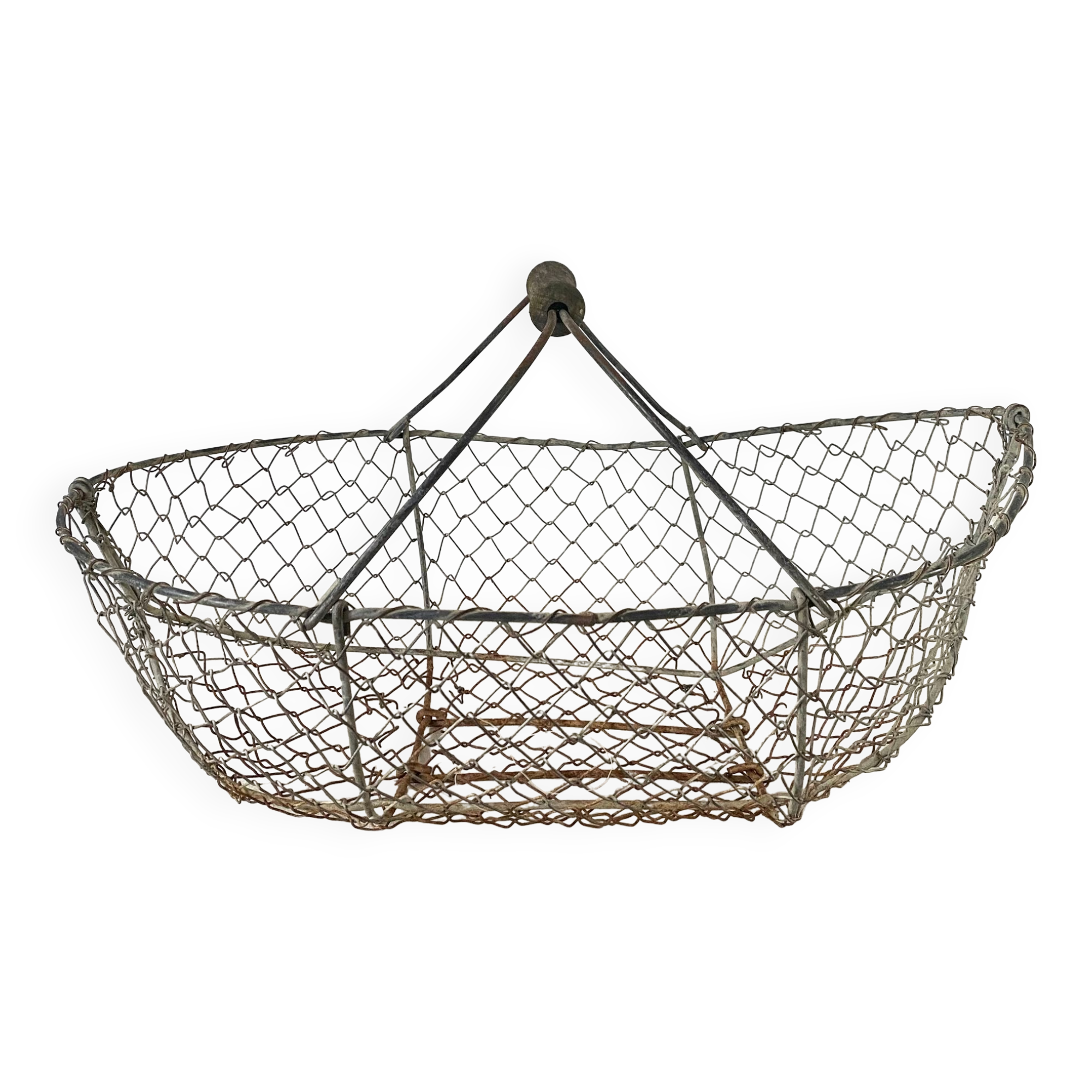Old wire apple basket