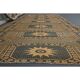 1970s Vintage Turkish Oushak Handmade Wool Cotton Orange Area Rug 170x340