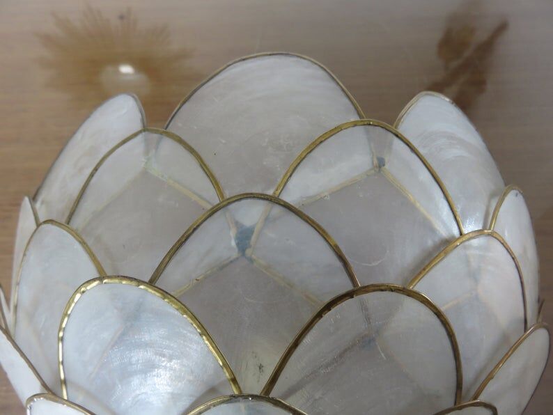 Mother-of-pearl wall " lotus flower " 70s 80s