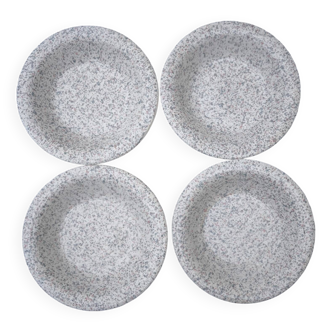 Assiettes creuses mouchetées
