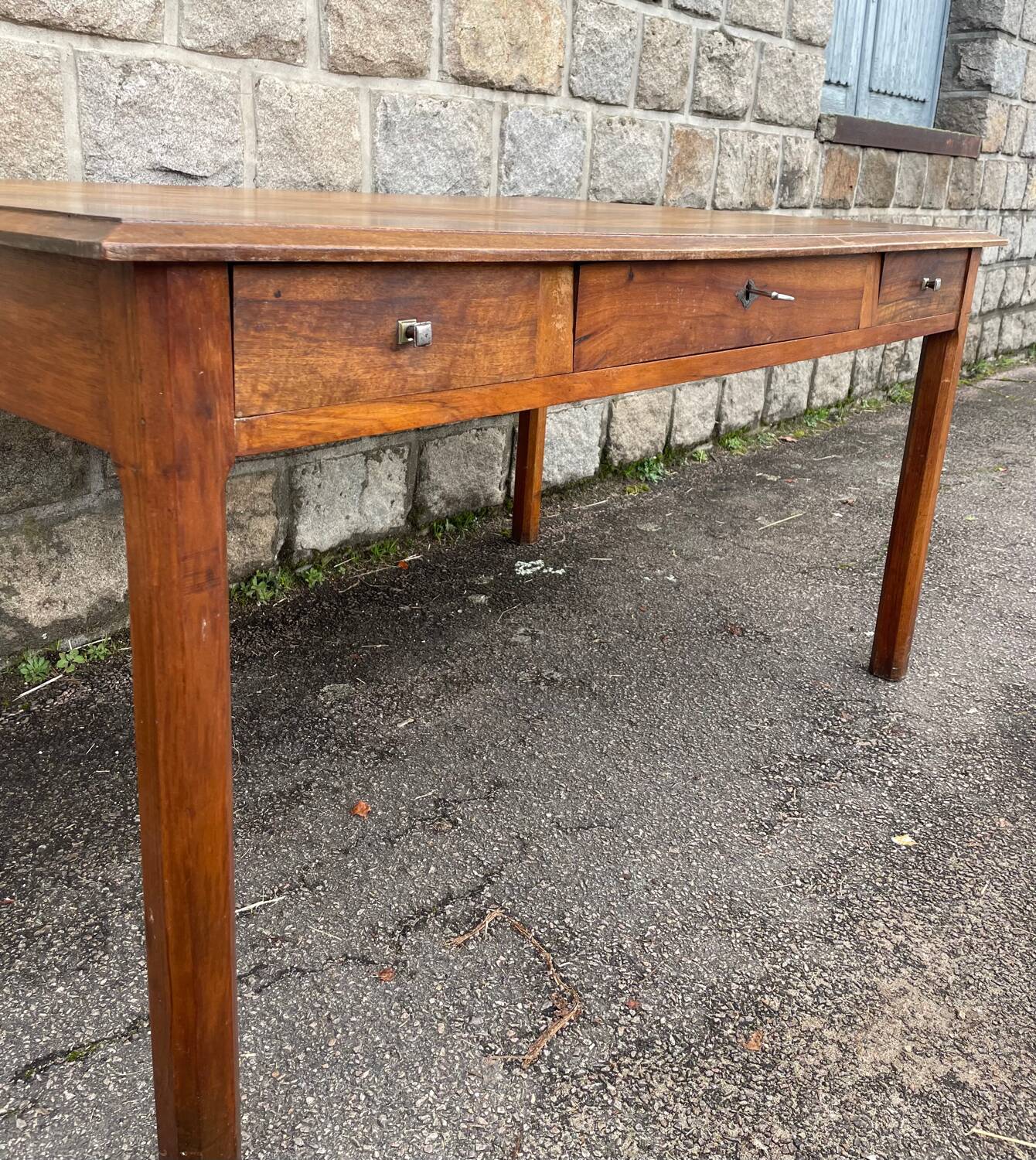 Cherry Wood Desk with three drawers