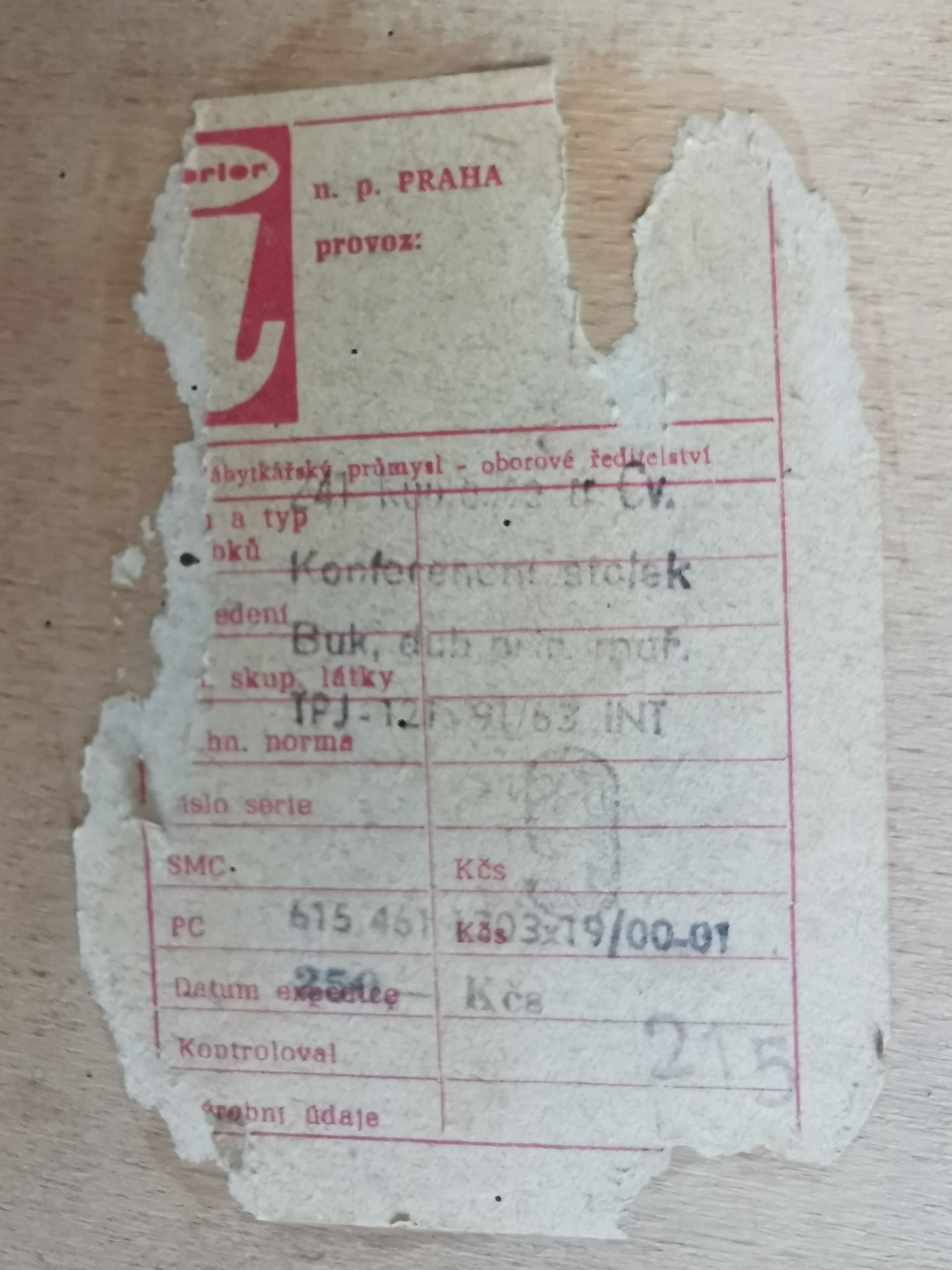 Table basse d’Interier Praha, années 1960