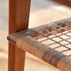 Coffee table double top Danish design teak and rattan 1960