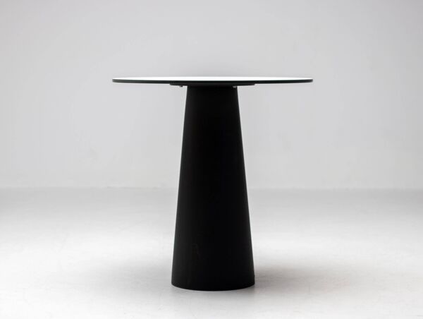Table à manger Container Marcel Wanders, base noire et plateau blanc