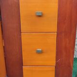 Low cabinet with 2 types of wood