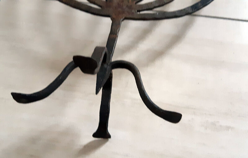 Old candelabra with 7 wrought iron branches