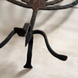 Old candelabra with 7 wrought iron branches