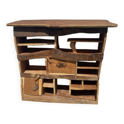 Meuble bar buffet brutaliste chalet