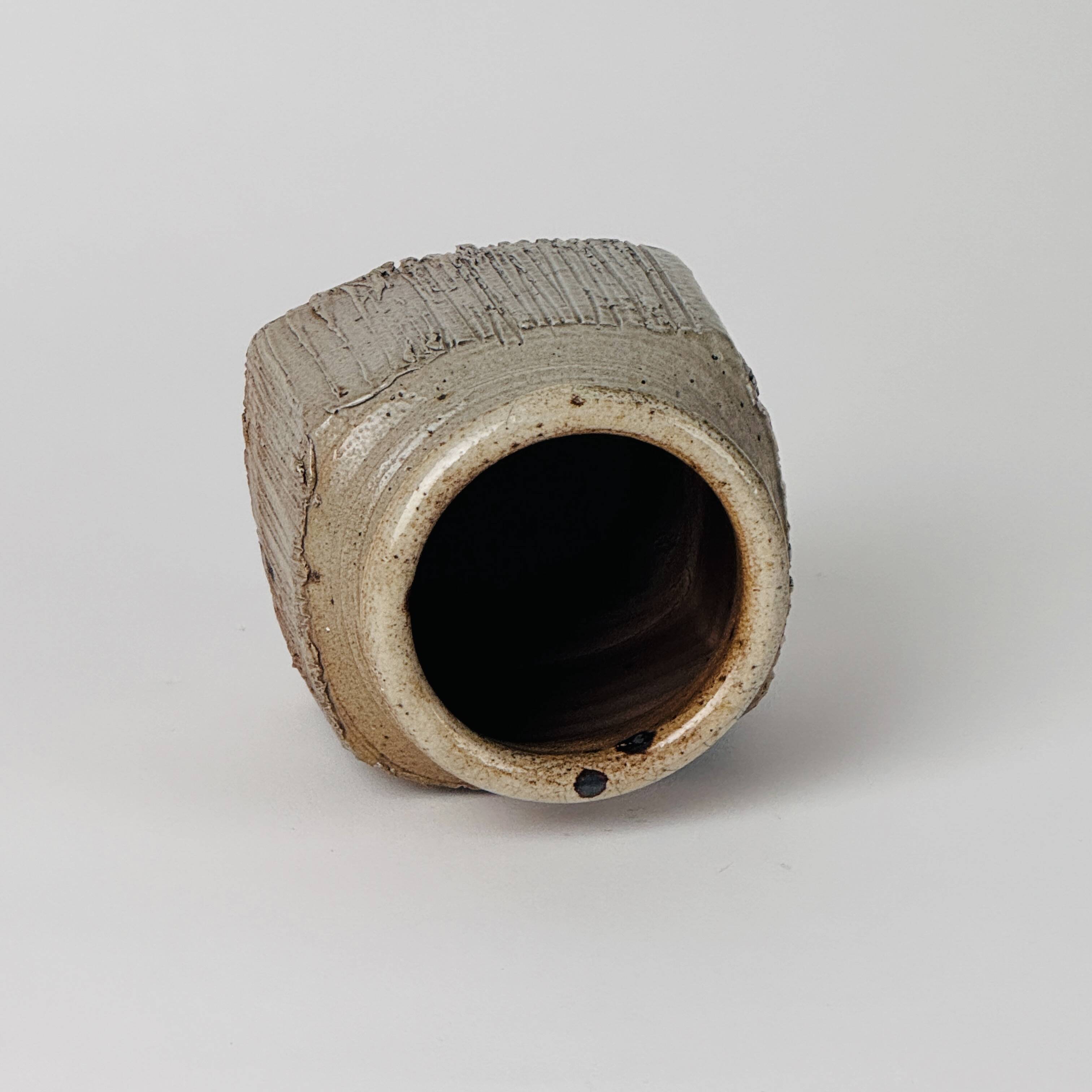 Stoneware vase by Gustave Tiffoche, Guérande, circa 1970