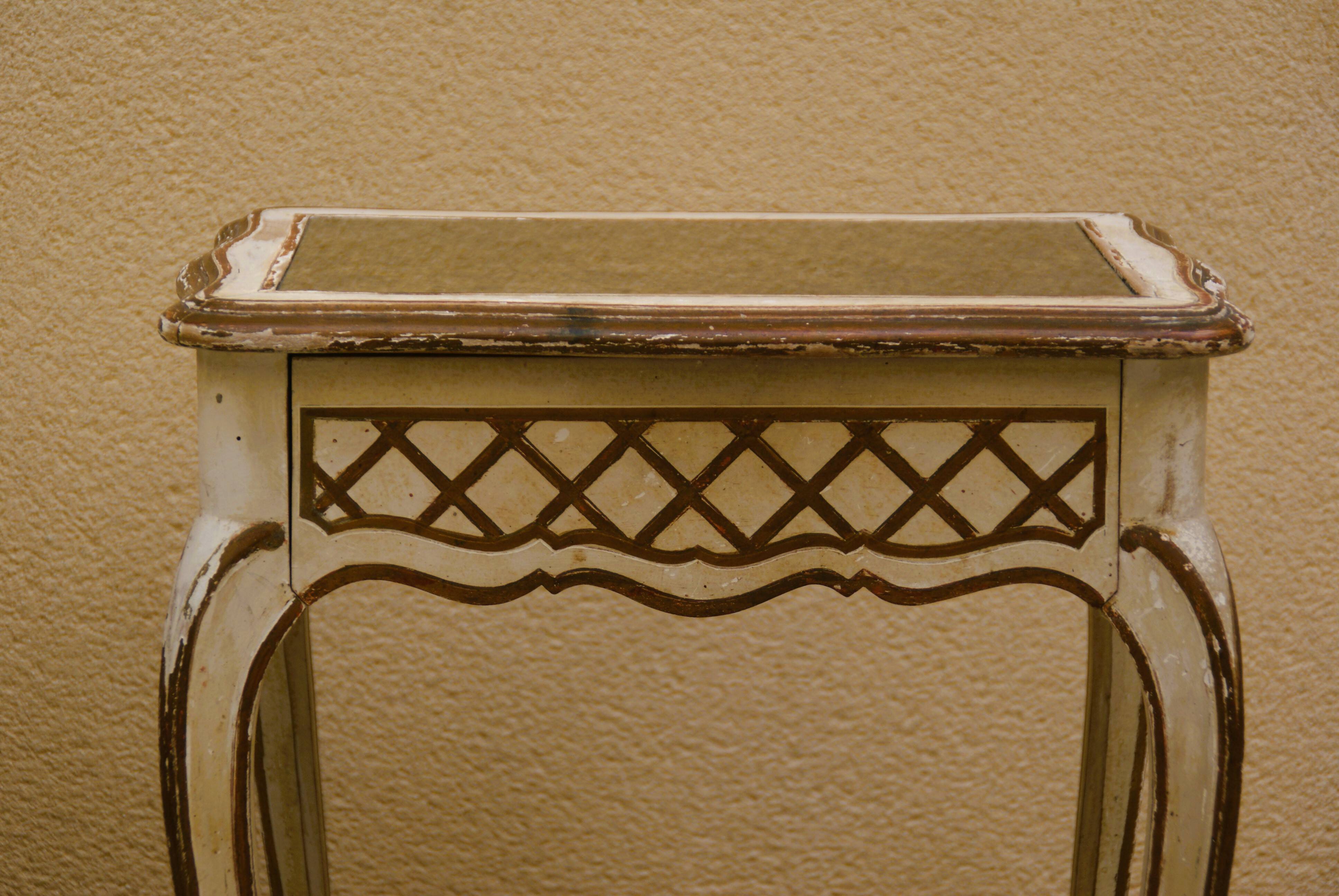 Pair of small tables 1900 in Louis xv style