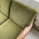 Scandinavian teak bench bed 140