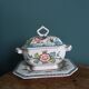 Sugar or mustard bowl Anfora Agueda hand painted ceramic Portugal