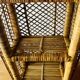Vintage rattan and wicker shelf