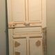 Passage door with three molded panels in solid fir, 20th century