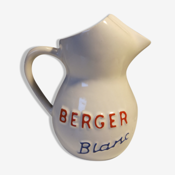 Vintage white shepherd pitcher