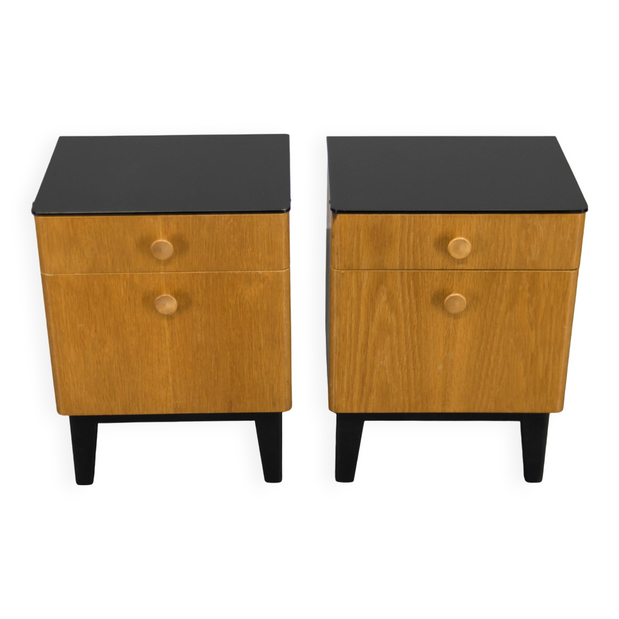 Set of Two Night Stands by Halabala for UP Zavody, 1950s