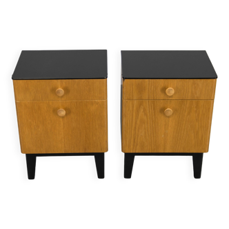 Ensemble de deux tables de nuit par Halabala pour UP Zavody, années 1950