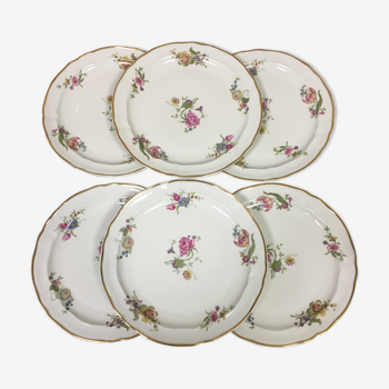 6 assiettes plates Bernardaud Limoges