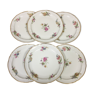 6 flat plates Bernardaud Limoges