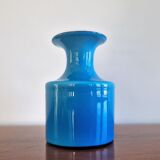 Arrangement of 3 blue glass 'Carnaby' vases by Per Lütken for Holmegaard, Denmark 1960's