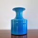 Arrangement of 3 blue glass 'Carnaby' vases by Per Lütken for Holmegaard, Denmark 1960's
