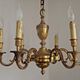 French art nouveau bronze empire style 6 lights chandelier
