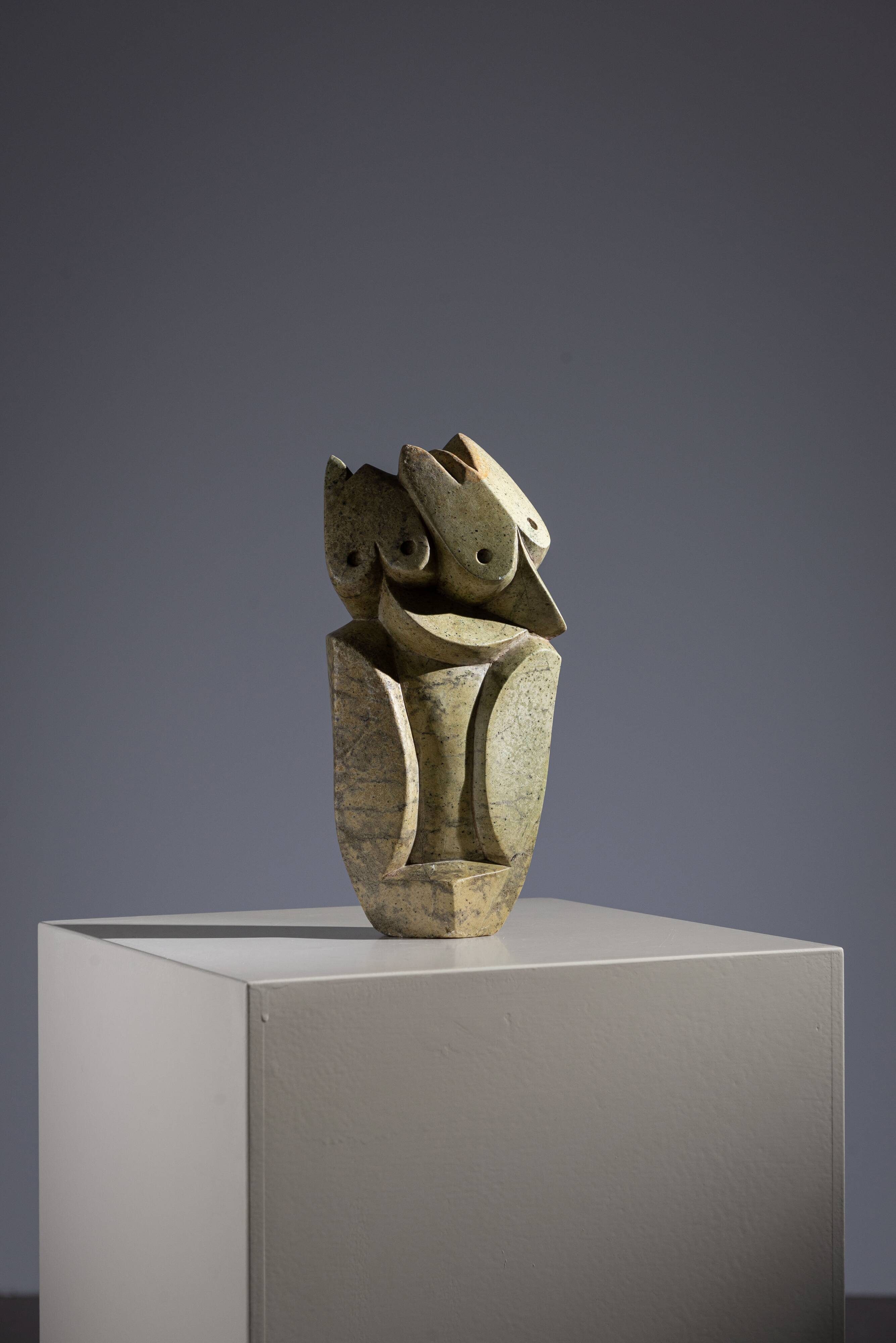 Abstract soapstone bird sculpture