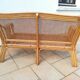 Banquette en rotin et cannage