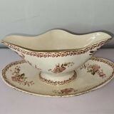 Gien porcelain gravy boat