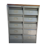 Meuble à clapets 20 cases en métal et formica