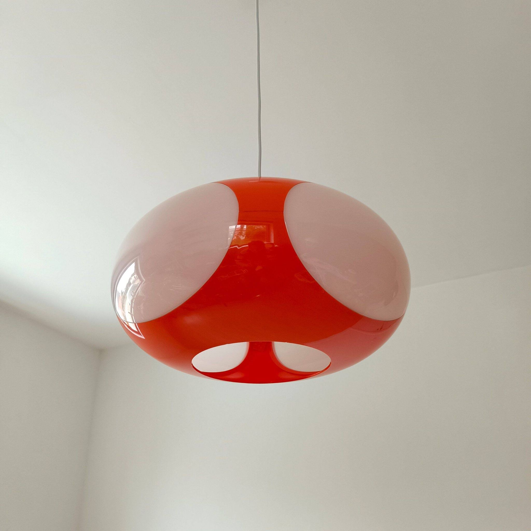 Orange/white bug-eye UFO pendant lamp – Massive