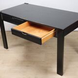 Vintage Simat edition desk in blackened wood, 1980