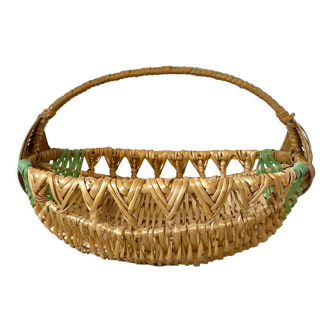 Vintage woven wicker basket