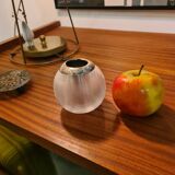 Antique Victorian Glass and Silver Matchpot 1897