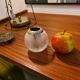 Antique Victorian Glass and Silver Matchpot 1897