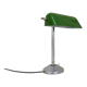 NIAM desk lamp with articulated head, dark green color and chrome. Art Deco