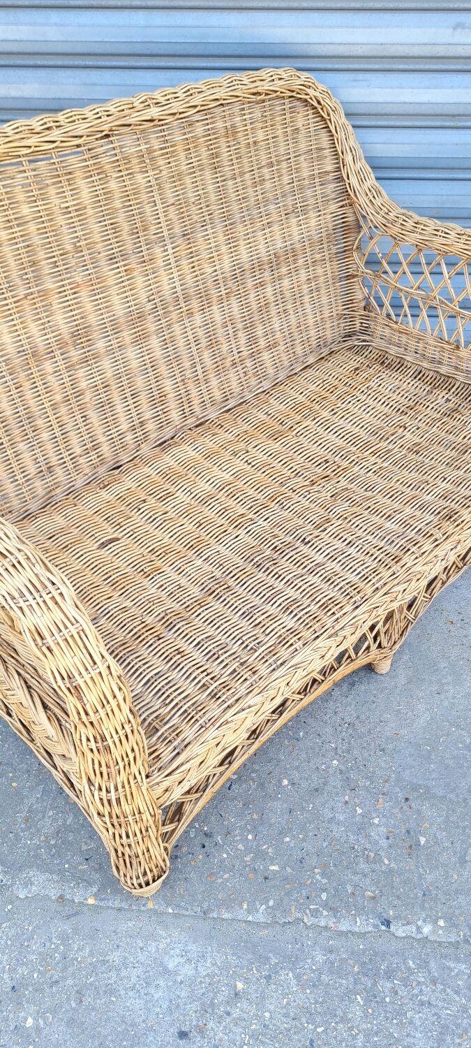 Rattan and wicker sofa 1960