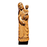 Holy Virgin and Child in wood 31 cm popular art late 19th century early 20th century