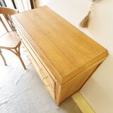 Commode pieds compas en chêne