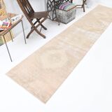 3x12 1958s Antique Vintage Runner Rug, 78x394Cm