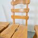 Dutch Brutalist Dining Chairs with Ladder Backrests in Oak, 1960s, Set of 4