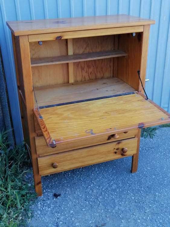 Vintage pine secretary