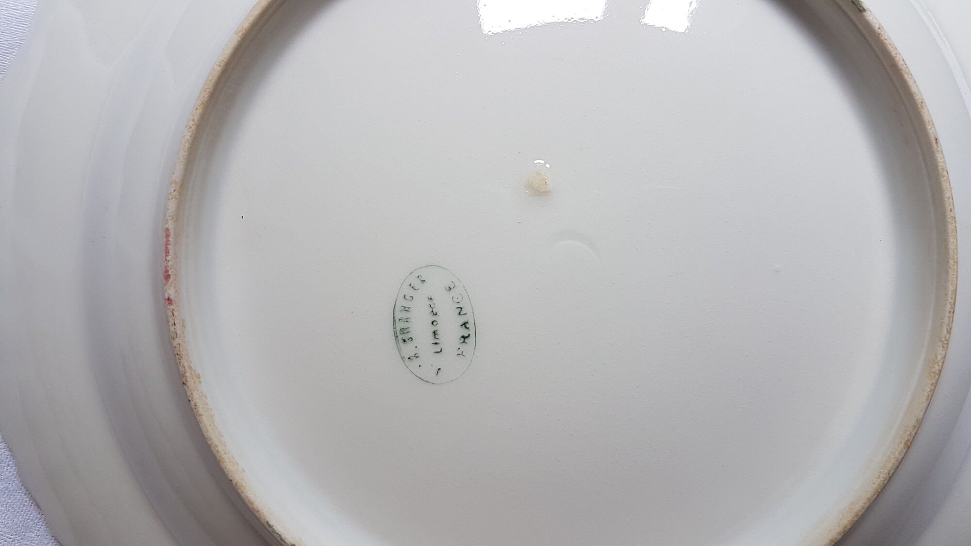 Old table service of 18 pieces in porcelain of limoge