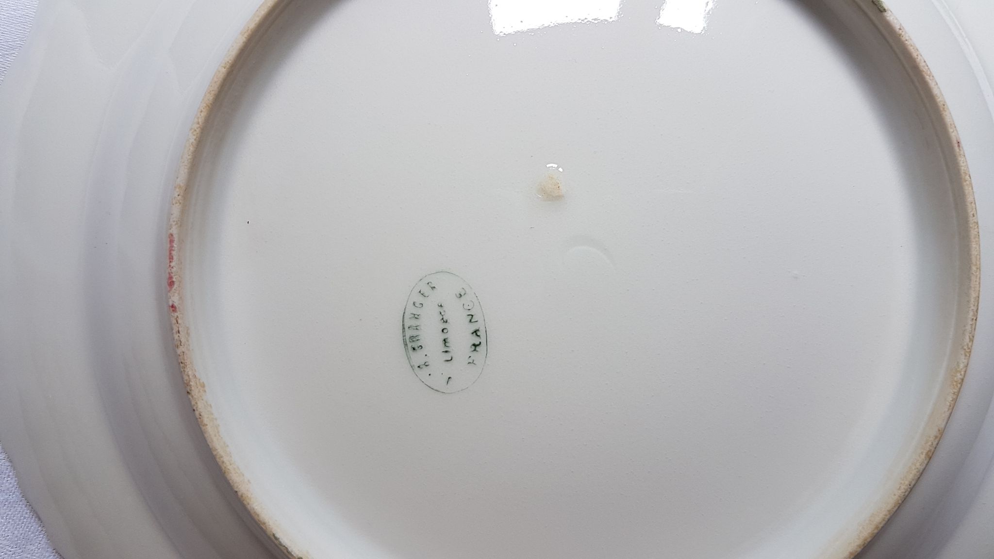 Old table service of 18 pieces in porcelain of limoge