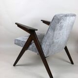 Grey Silver Bunny Armchair by Józef Chierowski, 1970s