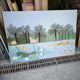 Tapestry, lakeside scene by Henri Rousseau