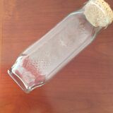 Bocal verre moulé décors fruits et graduation vintage teissi