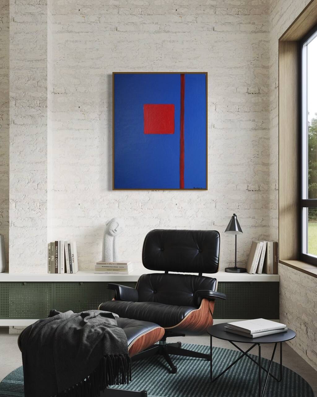 Abstract 'that blue' 100x81cm by Bodasca